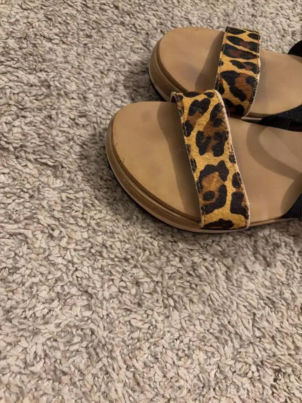 Yellow Box Janalee Leopard Print Platform Sandals Size 8.5 - Picture 4 of 8